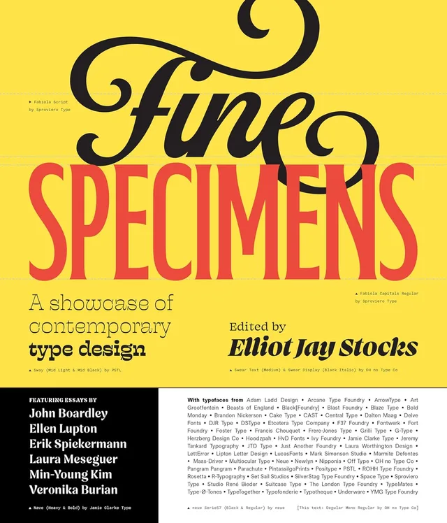 The cover of Fine Specimens: A Showcase of Contemporary Type Design.