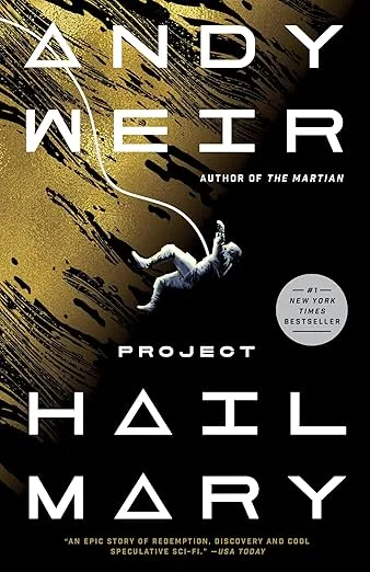 The cover of Project Hail Mary.