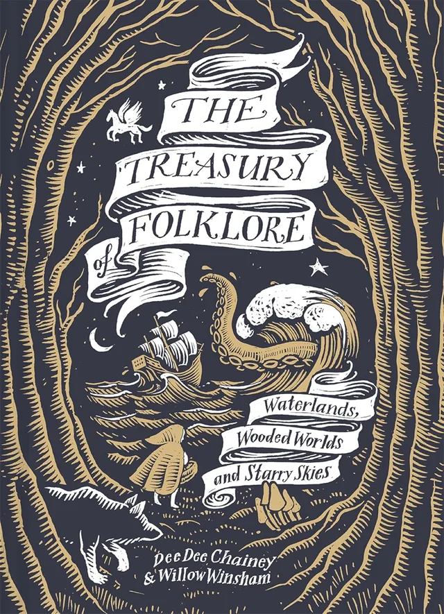 The cover of The Treasury of Folklore.
